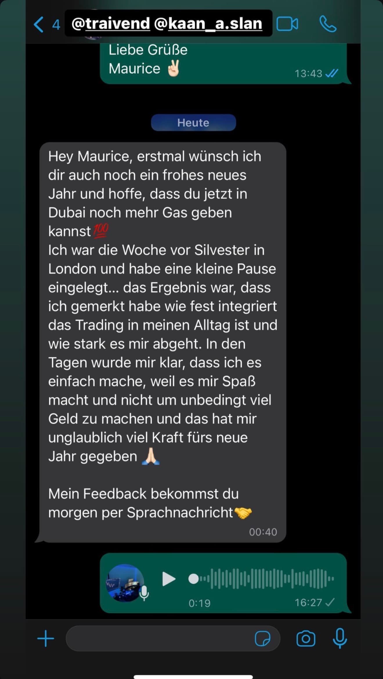 Feedback aus der Traivend Community