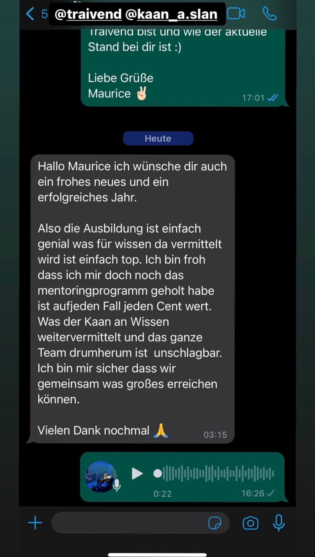 Feedback aus der Traivend Community