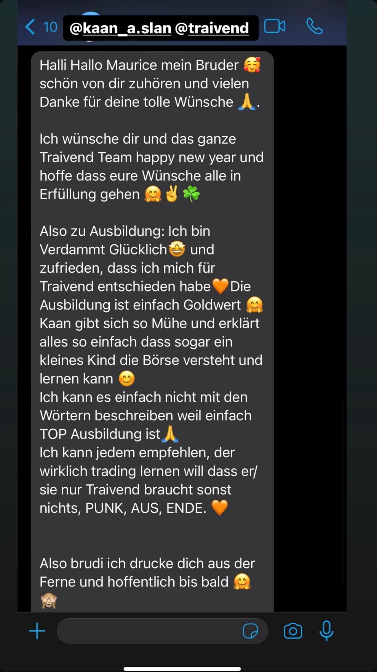 Feedback aus der Traivend Community