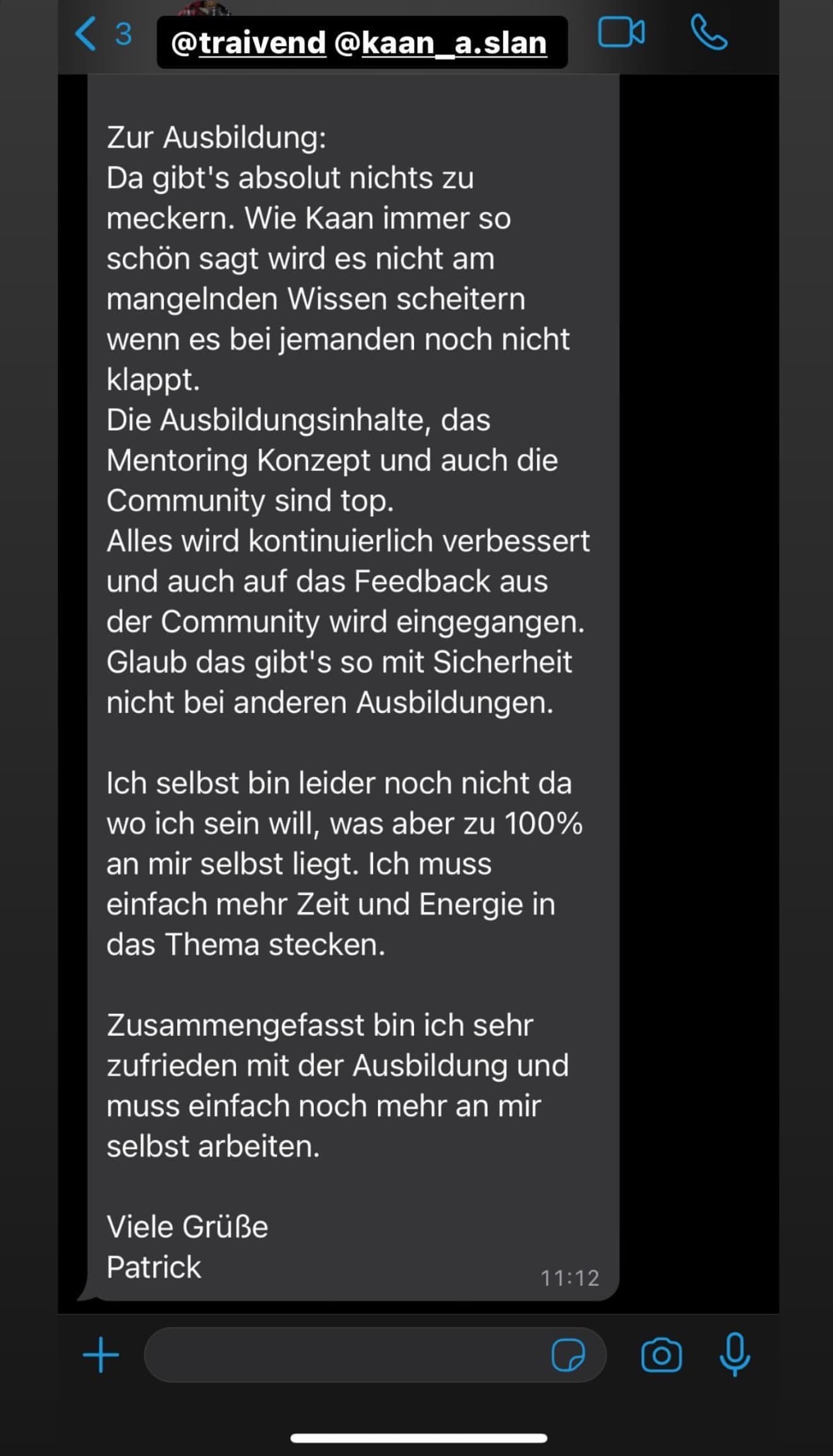 Feedback aus der Traivend Community