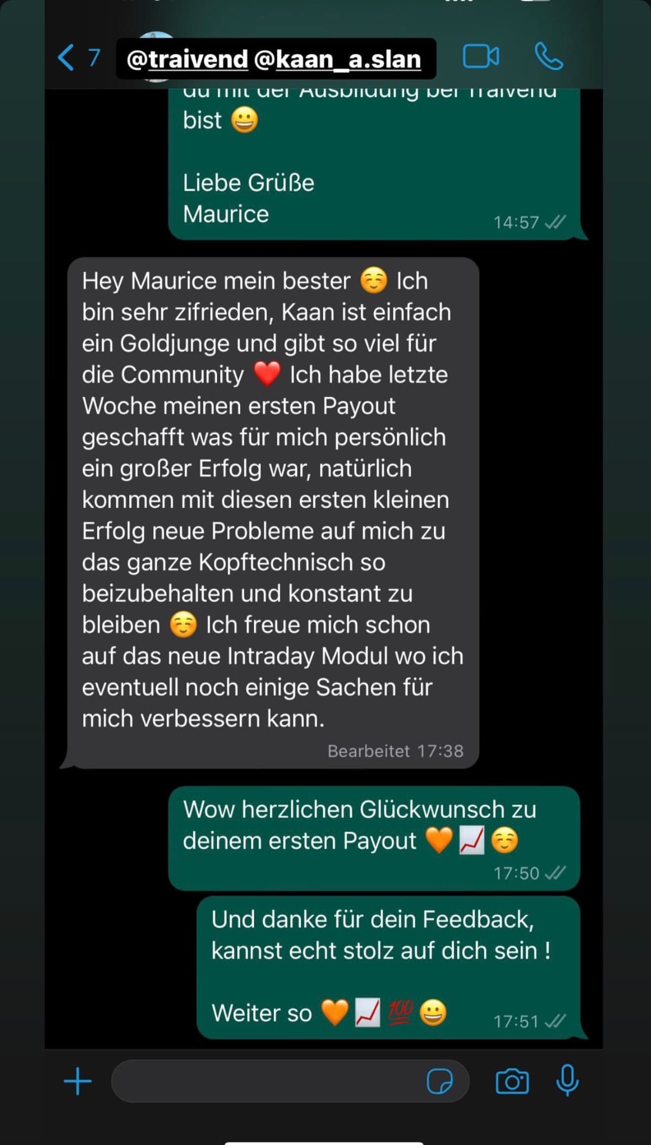 Feedback aus der Traivend Community