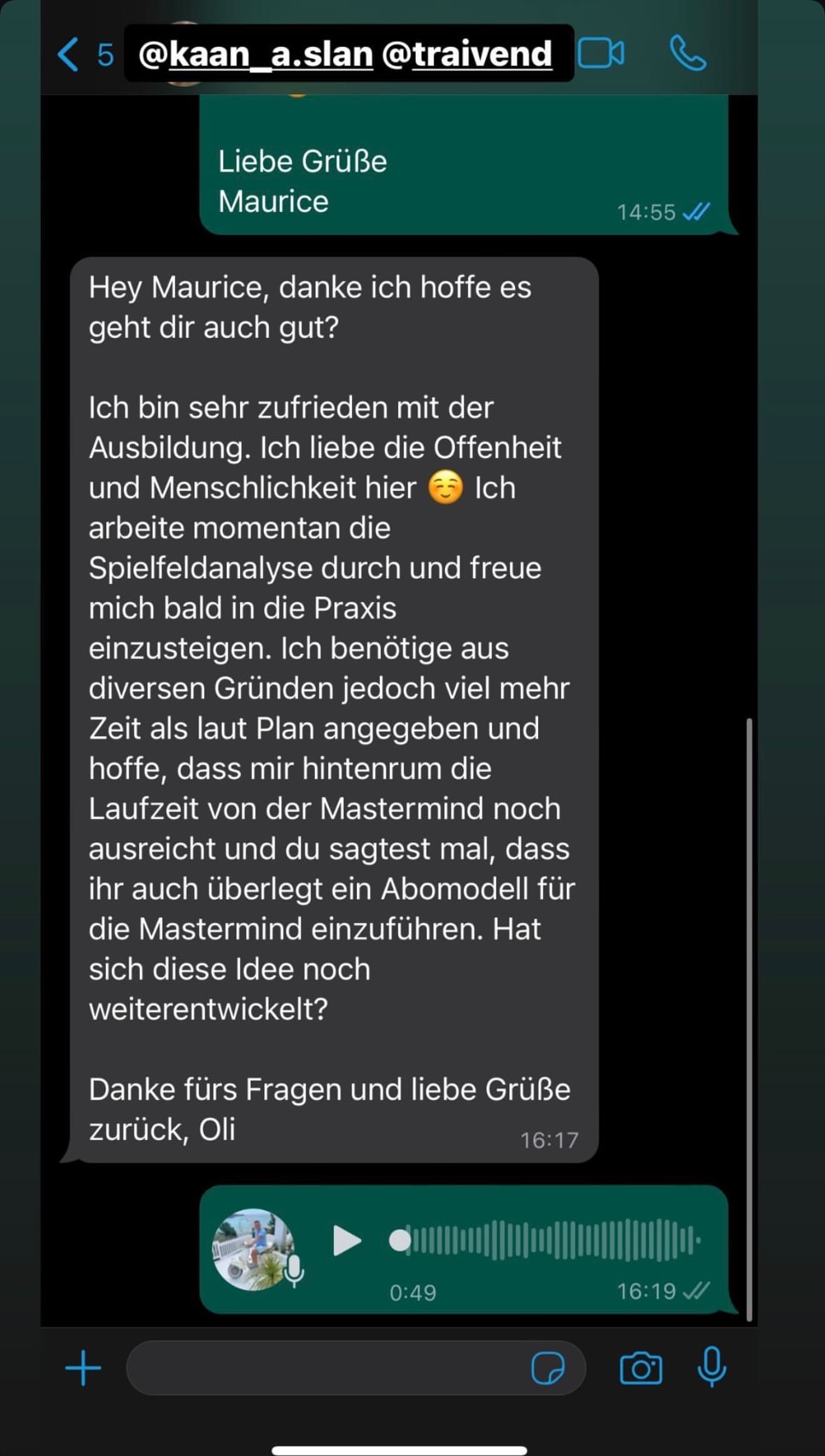 Feedback aus der Traivend Community