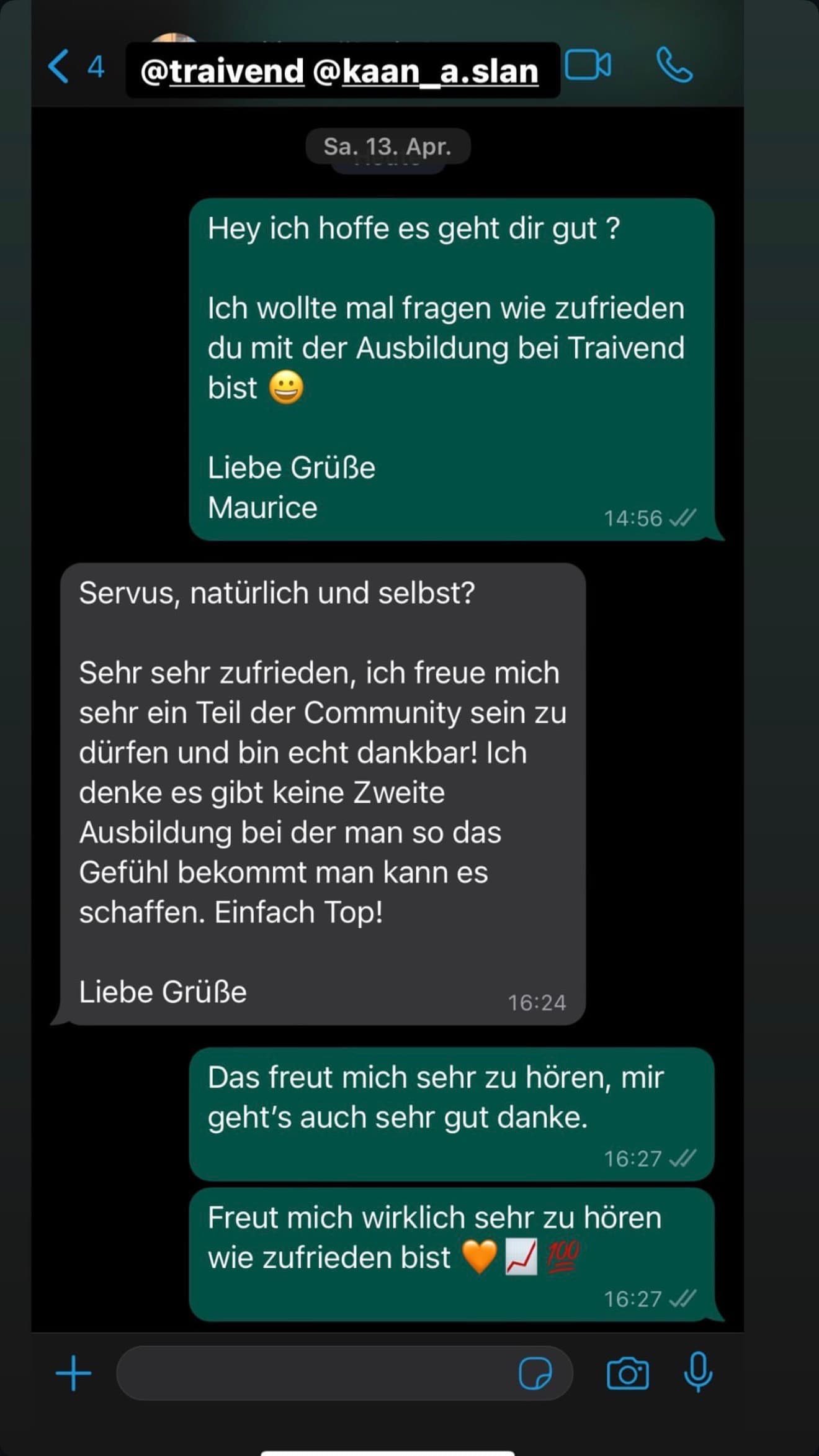 Feedback aus der Traivend Community