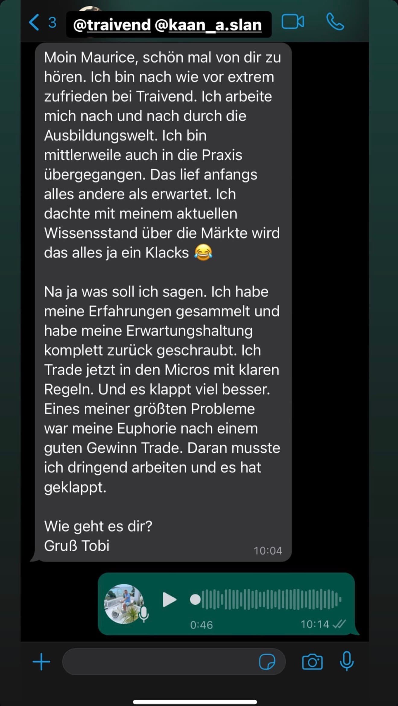 Feedback aus der Traivend Community