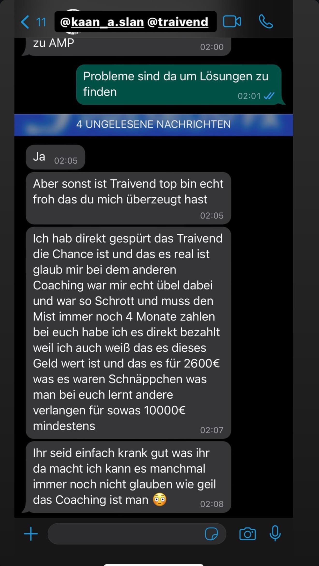 Feedback aus der Traivend Community