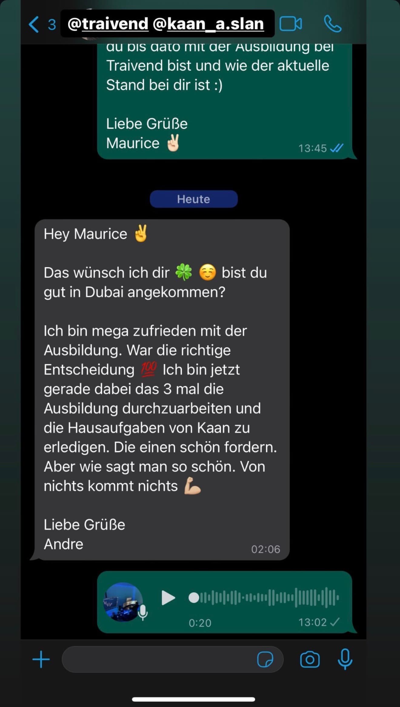 Feedback aus der Traivend Community