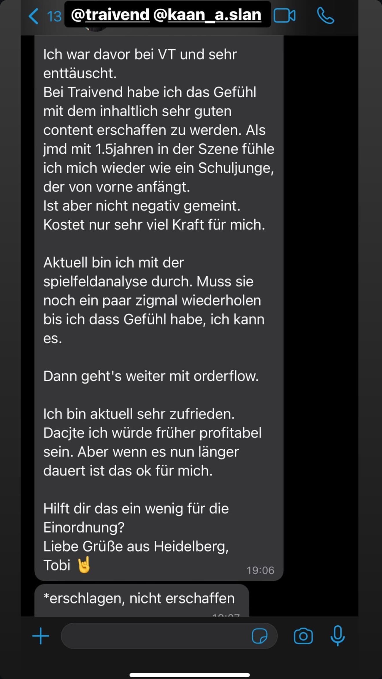 Feedback aus der Traivend Community