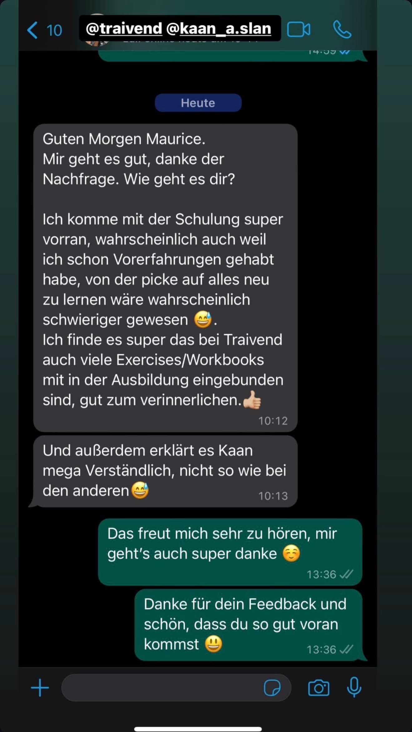 Feedback aus der Traivend Community