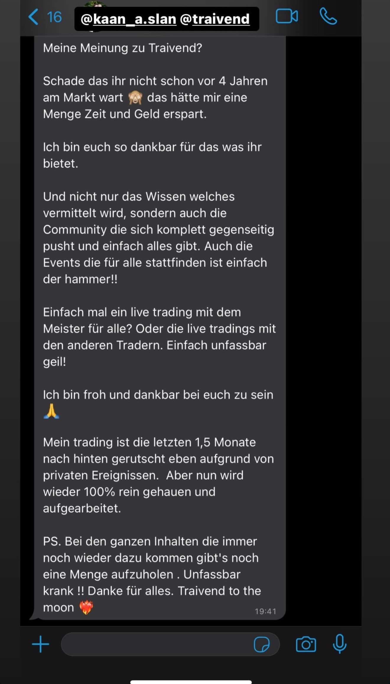 Feedback aus der Traivend Community