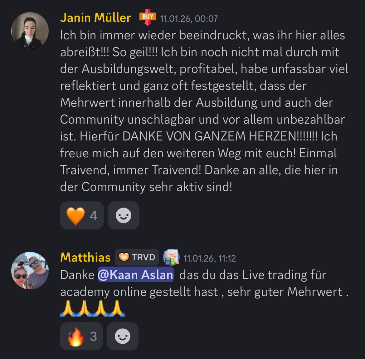 Feedback aus der Traivend Community