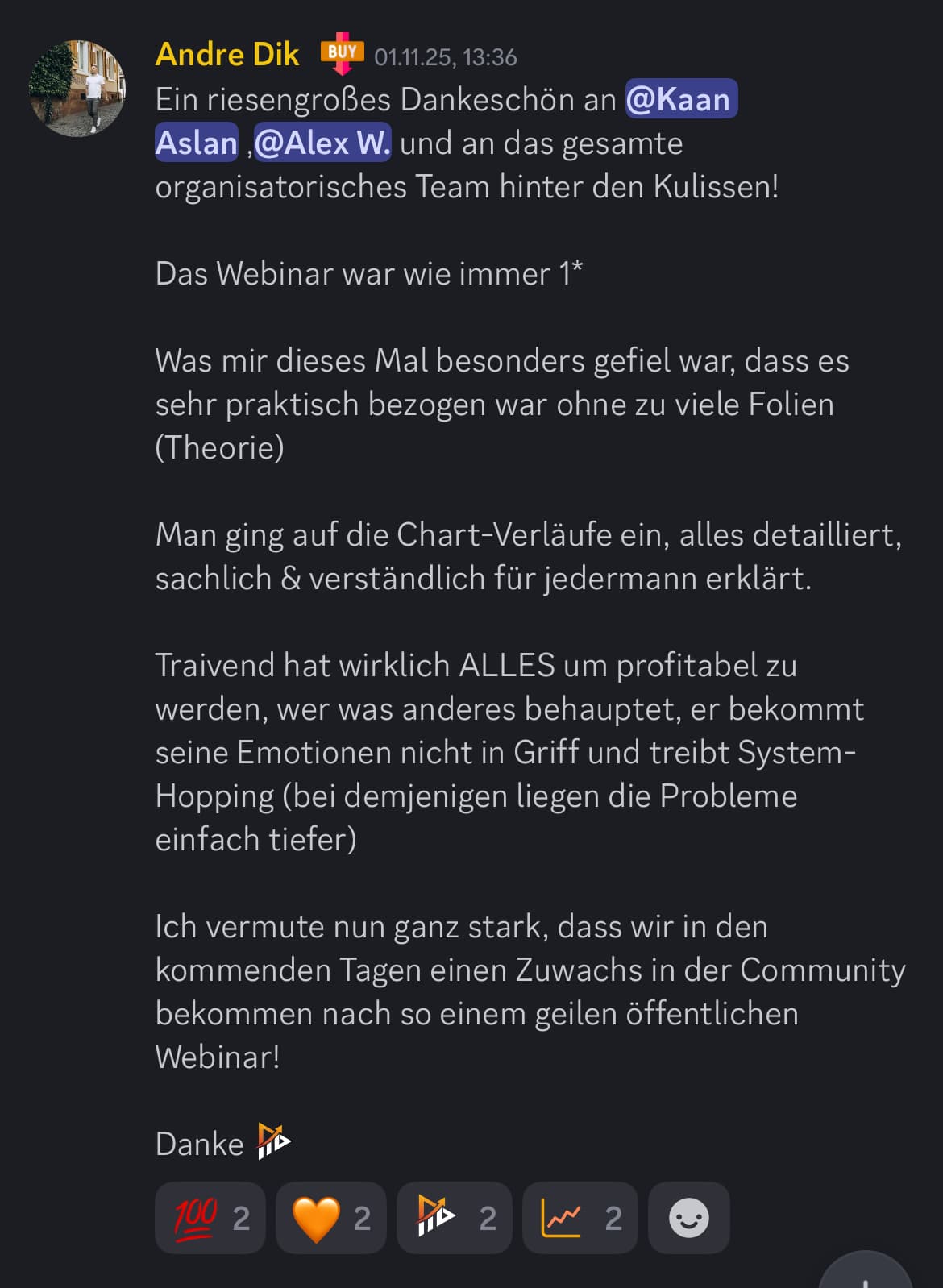 Feedback aus der Traivend Community