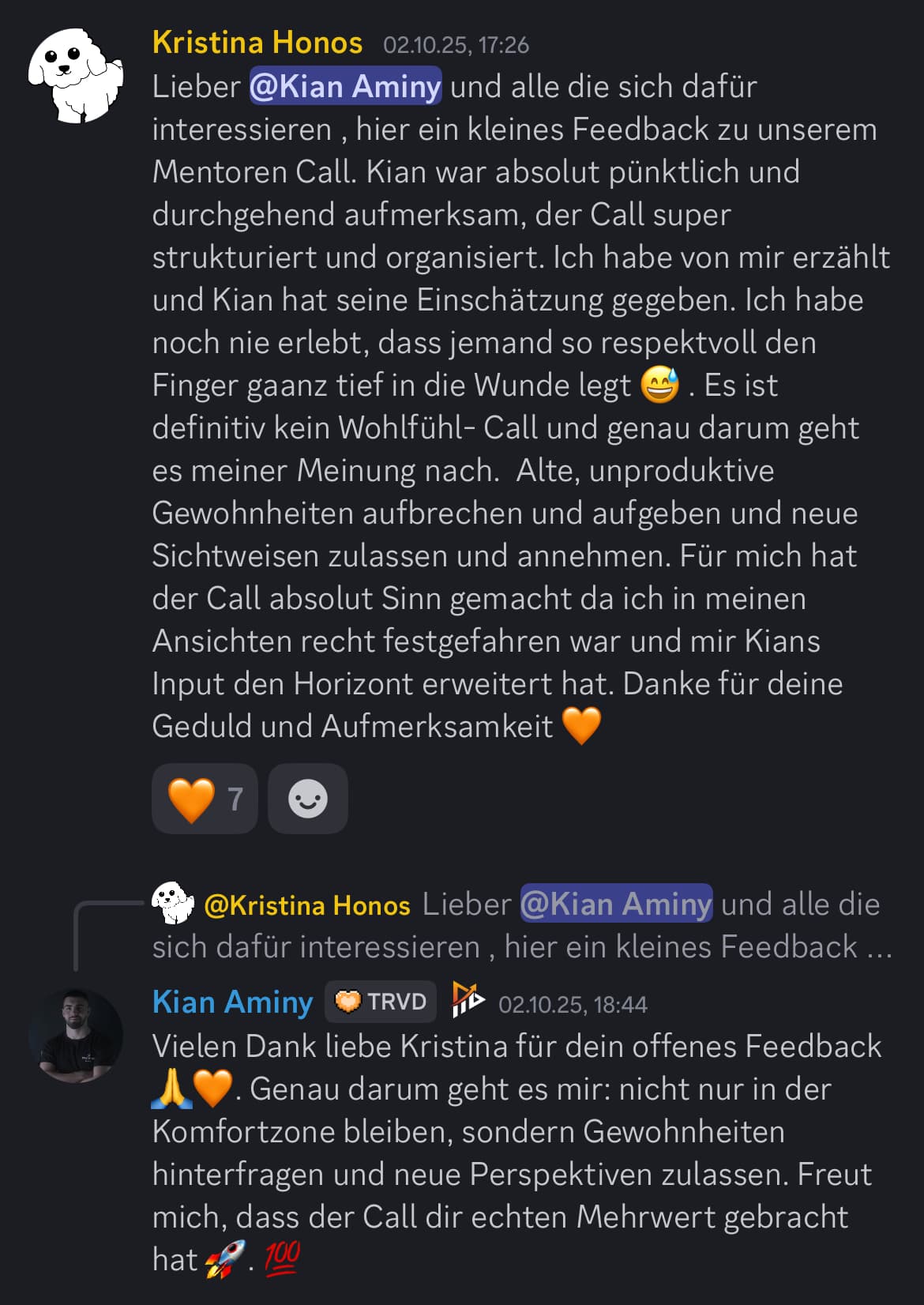 Feedback aus der Traivend Community