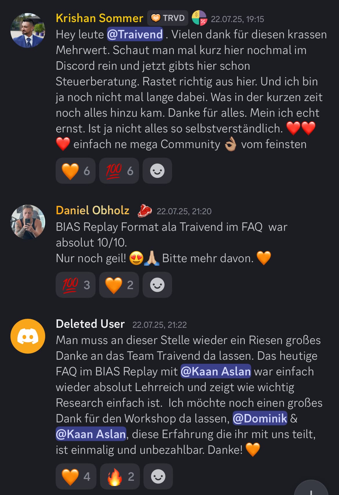 Feedback aus der Traivend Community